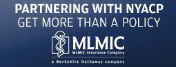 MLMIC Logo:  Partnering with NYACP.  Get more than a policy